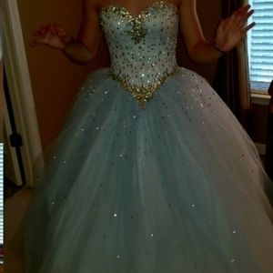 Mori Lee Ice Blue Pageant/Quinceanera Gown